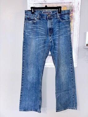 Levi Strauss Co 527 Mens Jeans Size 36X32 Low Bootcut Denim Whisking